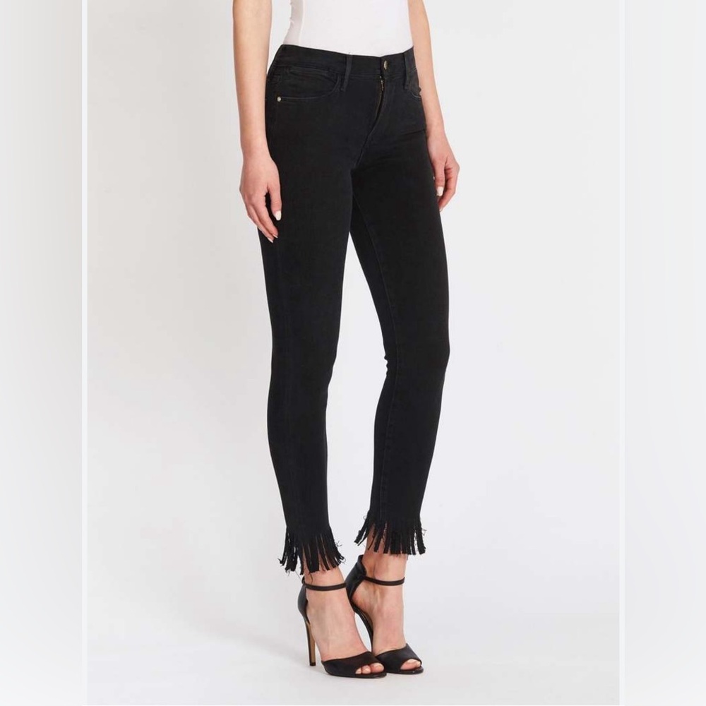 FRAME Denim Le High Skinny Fringe Jean Sz 25- Golden Park | Garmentory Black D